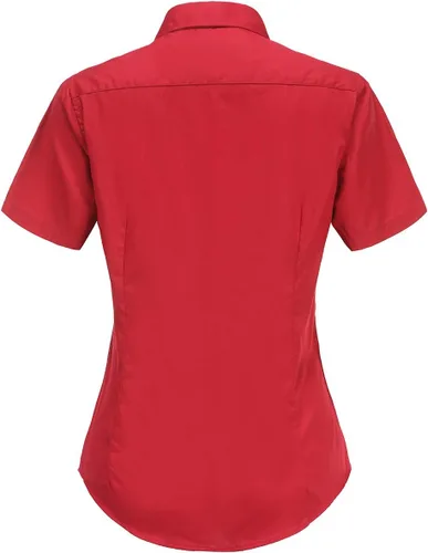 Vista 2 de Women Short Sleeve Button Down Shirts Cotton Camisa Manga Corta para Mujer