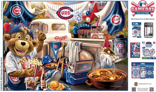 Vista 4 de MasterPieces Rompecabezas de 1000 piezas para adultos - MLB Chicago Cubs Gameday - 48.9 cm x 67.9 cm