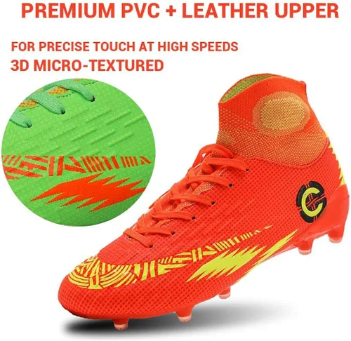 Vista 2 de Niber botines de fútbol para hombres y niños para césped para exteriores e interiores para deportes correr caminar zapatos deportivos