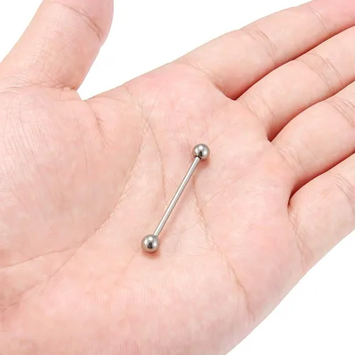 Vista 4 de SCERRING Piercing para cartílago de titanio G23 de calibre 14, 1.102in, 1.260in, 1.339in, 1.496in, vendido por pieza.