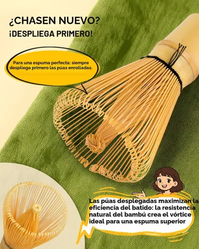 Vista 5 de Matcha Whisk Set with 2-pack Bamboo Matcha Whisk Bambú