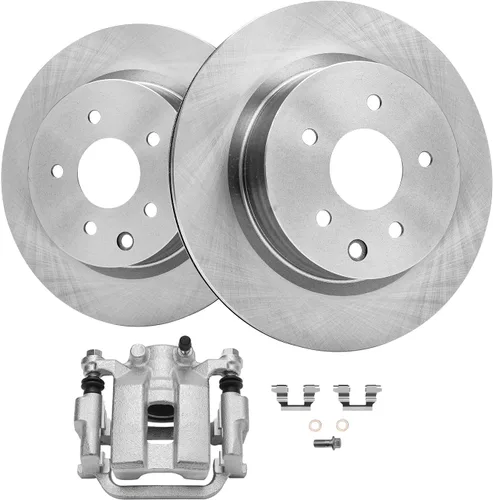 Vista 418 de Detroit Axle - Rotores de freno delantero para 04-13 Mazda 3 Rotores de frenos de disco 06-15 Mazda 5 Reemplazo: Rotor regular delantero de 11.81