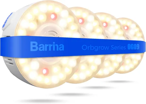 Vista 22 de Barrina Orbgrow OG09 Puck - Luz LED de crecimiento, 5000K 9W (equivalente a 135 vatios), luces de plantas para plantas de interior de espectro