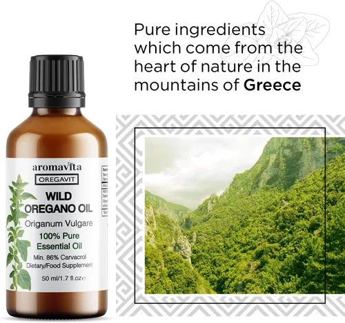 Vista 3 de Oregavit Aceite de orégano griego salvaje 100% puro, 100% puro sin diluir, 86-90% Carvacrol, alta potencia, apoyo inmunológico, a base de plantas