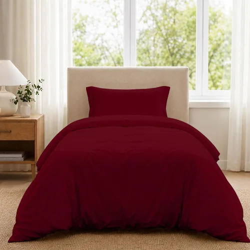 Vista 30 de ROYALE LINENS Funda de edredón negra tamaño individual – Fundas de edredón de 2 piezas – Cierre de cremallera – 1 funda de edredón individual de 68