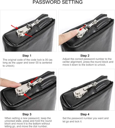 Vista 33 de Funda de piel de grano superior para hombre y mujer, múltiples bolsillos/ranuras, RFID de gran capacidad para tarjetas, cheques, dinero, pasaporte