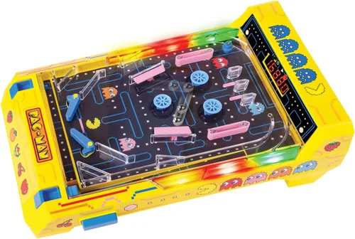 Vista 4 de Juego de mesa de pinball arcade electrónico edición Pac-Man de Merchant Ambassador Amarillo