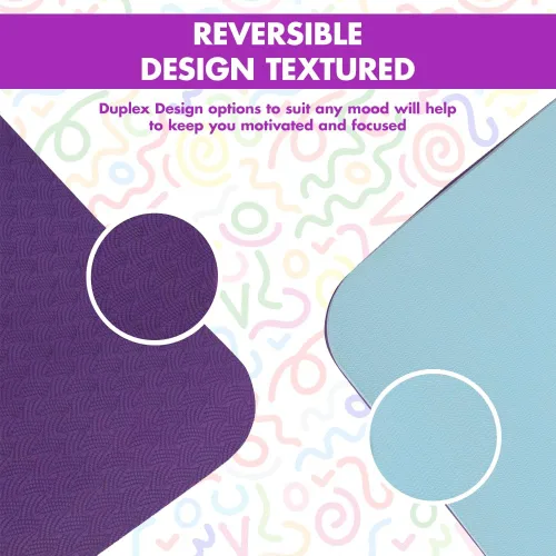 Vista 2 de Tapete de yoga – Esterilla de yoga reversible de 0.236 in con impresión premium, extra gruesa y grande, antideslizante, para todo tipo de yoga