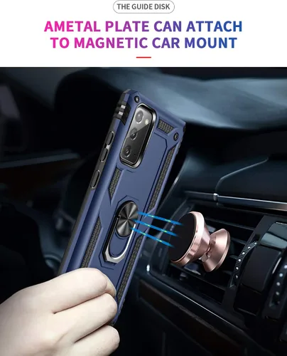 Vista 3 de Androgate - Funda para Galaxy Note 20 Ultra (no compatible con el Note 20) con protectores de pantalla HD, funda Androgate con soporte de anillo