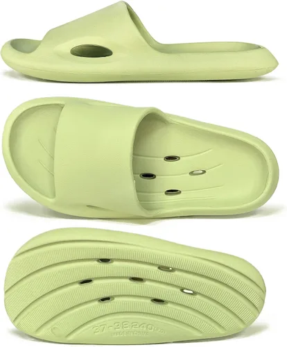Vista 5 de Zapatos de ducha para hombre, sandalias de baño antideslizantes para dormitorio universitario, artículos esenciales para la ducha, sandalias