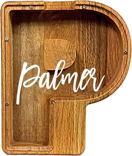 Vista 14 de Alcancía de madera grande personalizada, 7.5 pulgadas, con ventana acrílica fácil de abrir, caja de ahorro de dinero inicial para niños y niñas