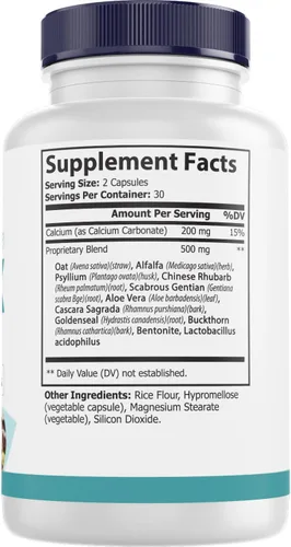 Vista 2 de 15 Day Cleanse 2X - Soporte doble intestinal y de colon - Desintoxicación avanzada de limpieza intestinal para mujeres y hombres con alfalfa