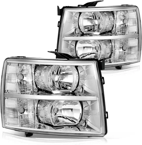 Vista 36 de DWVO Faros delanteros compatibles con Chevy Silverado 1500 1500 HD/2003-2004 Silverado 2500/2003-2006 Silverado 2500HD 3500/2003-2006 Avalanche 1500