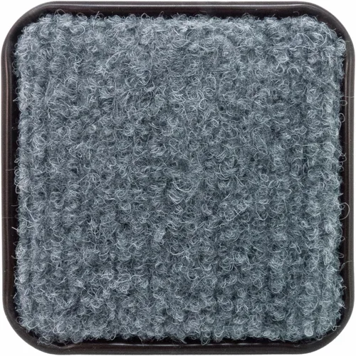Vista 5 de softtouch Copas cuadradas para ruedas de muebles de 1 3/4 pulgadas con fondo alfombrado, protegen pisos de madera dura, marrón/gris (paquete de 12)