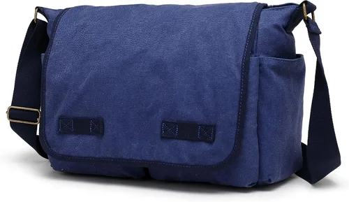 Vista 5 de Sechunk Bolso bandolera grande de lona, bolso cruzado