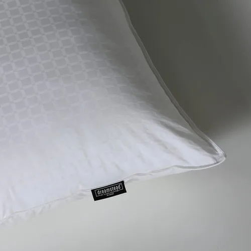 Vista 2 de Cuddledown Dreamstead Juego de almohada alternativa de plumón Juego de 2 Carcasa 100% algodón, tejido de ventana Relleno europeo de primera