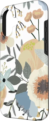 Vista 2 de iPhone 16 Boho Wildflower Garden Earth Tone Botanical Floral Pattern Case