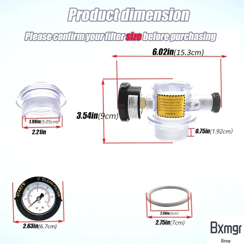 Vista 4 de 273564Z - Válvula manual de alivio de aire, 273564Z, compatible con Pentair para Triton II, Triton C, TR100C y TR140C, filtros de arena de spa