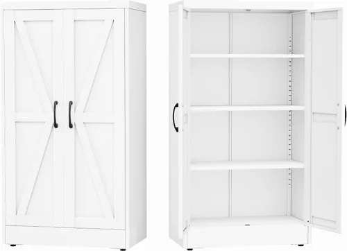 Vista 30 de GAIOUS Gabinete de despensa de 75.2 pulgadas de alto, gabinete de Blanco