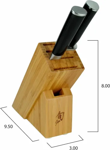 Vista 2 de Shun Juego clásico de 3 piezas Build-A-Block, incluye cuchillo de chef de 8 pulgadas, acero para afilar y bloque, juego de cuchillos japoneses
