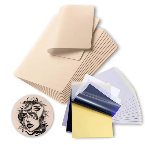 Vista 9 de Piel falsa de 0.118 in – Usiriy Tattoo Skin 3pcs 8x12" Tattoo Practice Skin Thick Synthetic Soft Silicone Skin Practice Pads Piel Sintetica Para