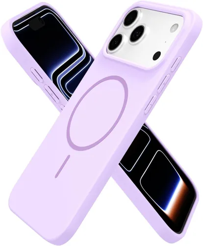 Vista 143 de Oakxco Funda de Silicona Mag Safe para iPhone 12 Pro Max, Funda Magnética Delgada y Fina Compatible con Carga Inalámbrica MagSafe, Bonita Funda