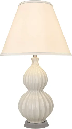Vista 2 de Aspen Creative 40186-31 - Lámpara de mesa de cerámica de transición de 25 pulgadas de alto, pantalla de lámpara con forma de imperio de tapa dura