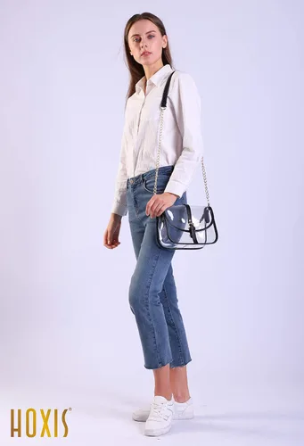 Vista 4 de Bolso cruzado transparente para mujer, bolso de hombro con cadena