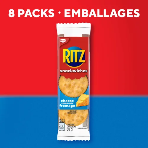 Vista 6 de Ritz Snackwich Crackers Sabor de queso (8 x 1.34 oz) 304 g/10.7 oz {Importado de Canadá}