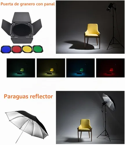 Vista 9 de GODOX MS300V Studio Flash Fotografía Kit de luz,300Ws con soporte,Softbox