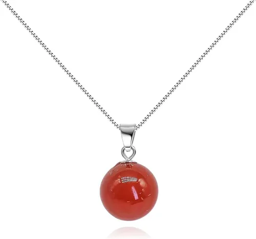 Vista 9 de Collar con colgante de cristal de plata de ley 925, collar de cristal curativo ajustable para mujer