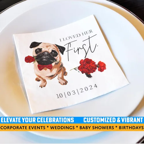 Vista 3 de Personaliza tu celebración: 50 servilletas personalizadas para bebidas fotográficas, impresión vibrante a todo color, 3 capas, 4 3/4 x 4 3/4