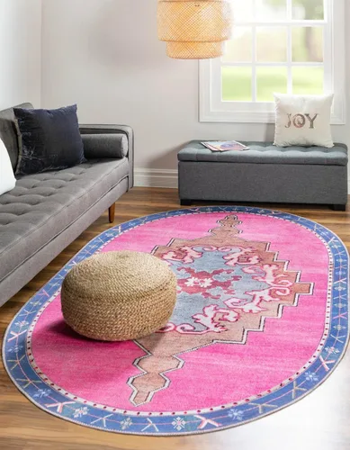 Vista 10 de Unique Loom Timeless Collection - Alfombra de área - Thomas (2' x 3' 1" ovalada, negro y blanco/gris)