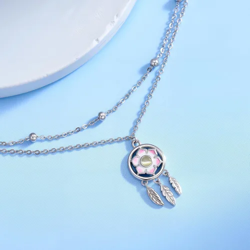 Vista 50 de CHIC & ARTSY Tobilleras delicadas de plata de ley S925 para verano, pulsera de tobillo ajustable multicapa para playa, joyería de pie para mujer