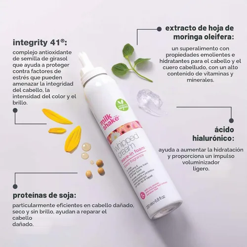 Vista 4 de milk_shake Whipped Cream Leave-In Foam Hydrates and Softens, 6.8 Oz