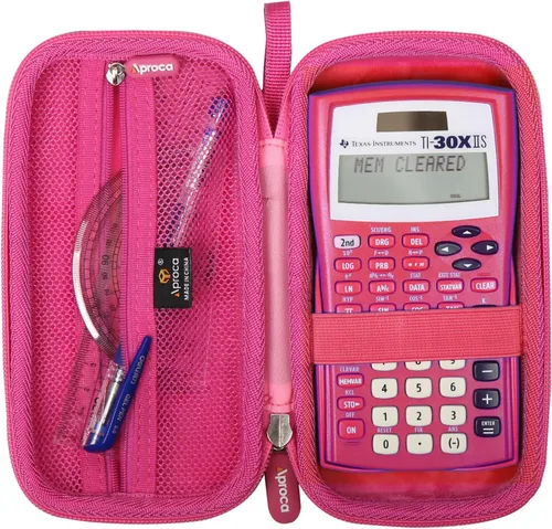 Vista 12 de Aproca Funda para calculadora compatible con calculadora científica Texas Instruments TI-30XIIS / TI-30X IIS 2-Line/Casio FX-991EX Fx-82es Plus Negro