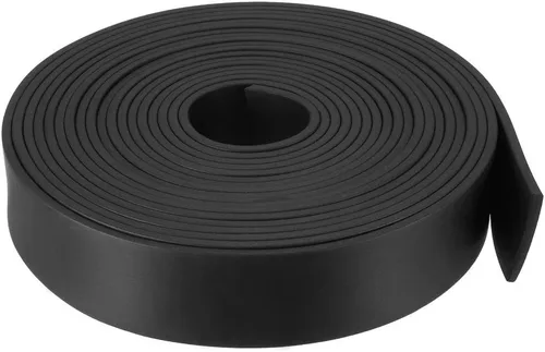 Vista 76 de uxcell Tira de sello de goma rectangular maciza, 0.197 in de ancho, 0.118 in de grosor, 3.3 ft de largo, color negro