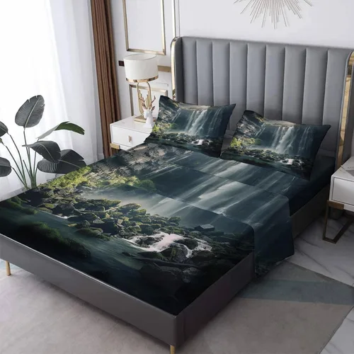 Vista 21 de Juego de sábanas tamaño individual con águila calva, sábanas de cama de águila, microfibra suave y bolsillo profundo y sábanas estampadas sin