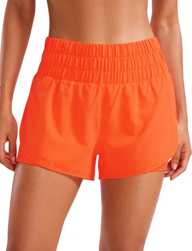 Vista 14 de CRZ YOGA - Pantalones cortos de correr 2 en 1 divididos para mujer de 3 pulgadas - Pantalones cortos de entrenamiento atlético de cintura alta