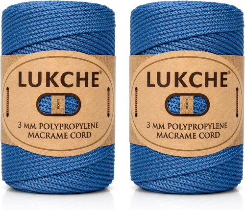 Vista 45 de Cuerda de macramé premium de poliéster de 3 mm (134.44 metros), (250 g) 100% cuerda de macramé de polipropileno, hilo de crochet de macramé colorido