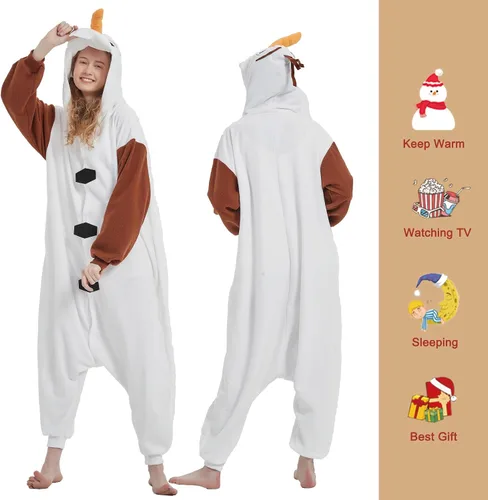 Vista 4 de SWEETXIN Adult Kid Unisex Onesie Pajamas Halloween Christmas Sleepwear Jumpsuit Cosplay Costume Suit for Women and Men