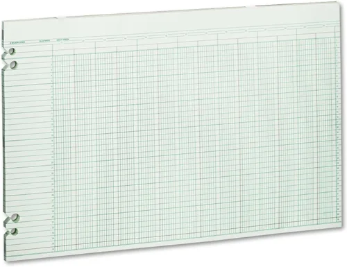 Vista 12 de Wilson Jones Hojas de contabilidad, seis columnas, 9-1/4 x 11-7/8, verde, paquete de 100 hojas sueltas (WLJG106)