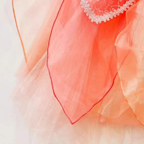 Vista 6 de DJDLPARTY Conjunto de disfraz de hada rosa para niñas con alas y diadema