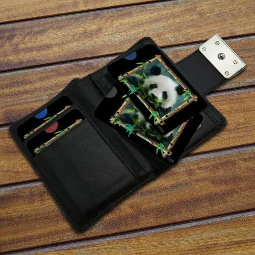 Vista 3 de Panda Bear - Juego de 4 fundas para tarjetas de crédito RFID