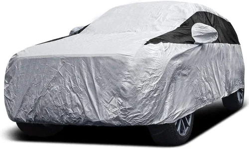 Vista 14 de Titan Premium - Funda de coche PEVA multicapa para sedanes compactos de 176 a 185 pulgadas. Impermeable, protección UV, forro protector