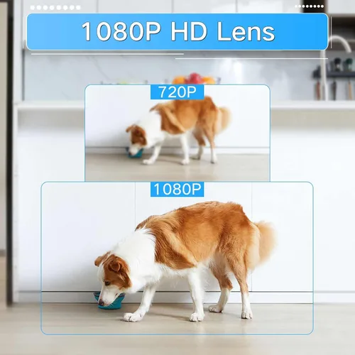 Vista 4 de Cámara con marco de fotos WiFi, cámaras de seguridad HD de 1080P, mini cámara inalámbrica para niñera con visión remota, grabadora de video