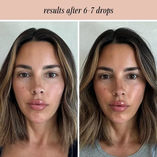 Vista 8 de + Lux Unfiltered N°12 Gotas para broncear la cara - Gotas de bronceado no comedogénicas para la cara con ácido hialurónico, vitamina E y aceite