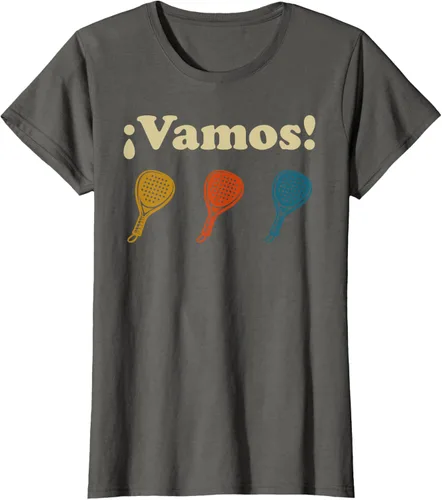 Vista 8 de Camiseta Vamos Padel Player Sport en Español Retro Hombre