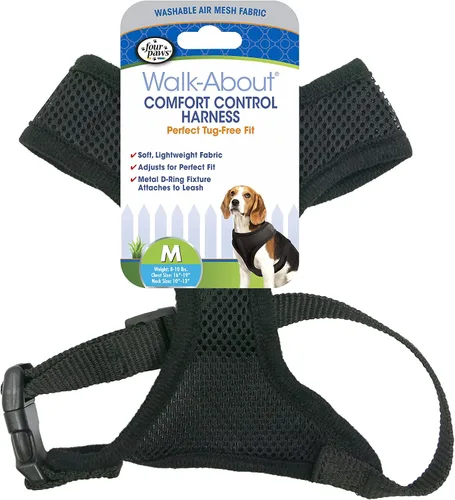 Vista 16 de Four Paws Comfort Control - Arnés para perro, color negro, extra pequeño