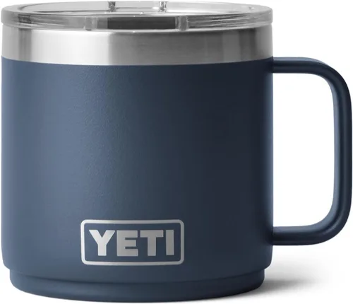 Vista 10 de YETI Rambler - Taza apilable con forro de cerámica, de 14 onzas, aislada al vacío, de acero inoxidable con tapa MagSlider, color negro